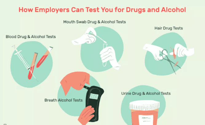  types of specimens collected for drug test 